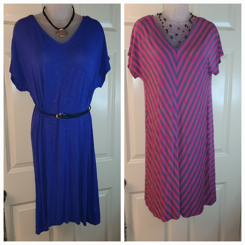 Lot of Two Merona Medium Dresses with Belt